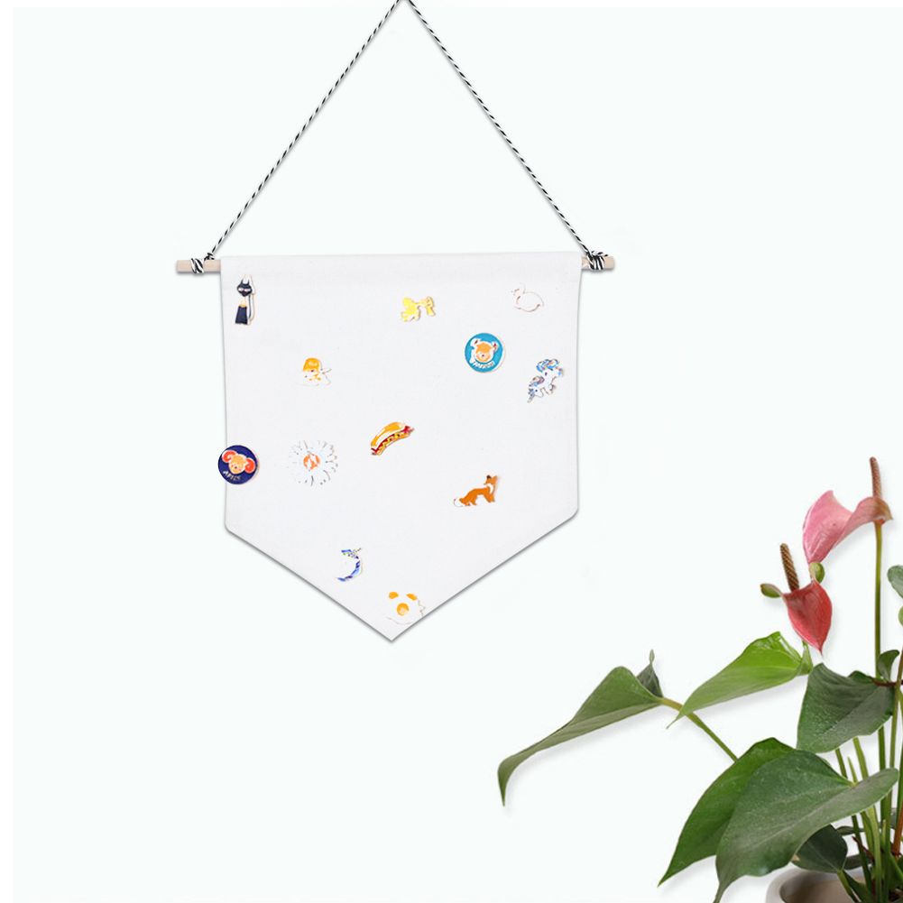 3PCS Pin Wall Display Banners Blank Hanging Organizer for Badge Brooch view 5