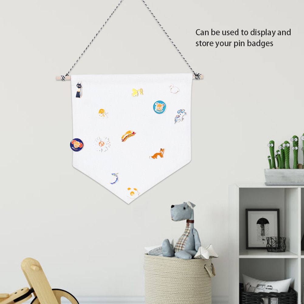 3PCS Pin Wall Display Banners Blank Hanging Organizer for Badge Brooch view 8