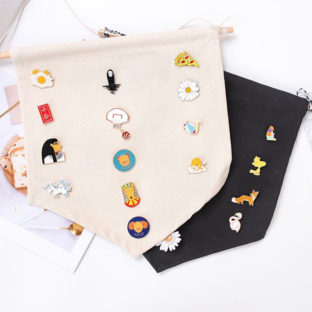 3PCS Pin Wall Display Banners Blank Hanging Organizer for Badge Brooch