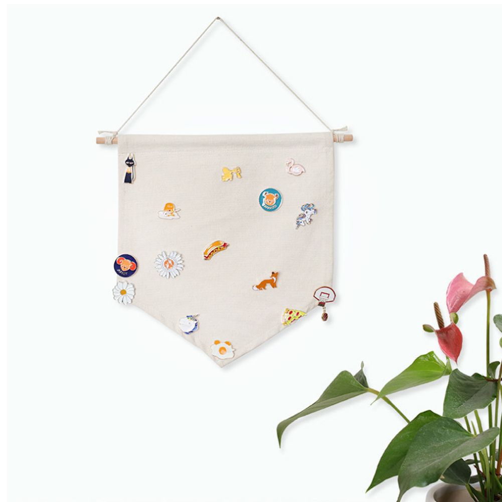 3PCS Pin Wall Display Banners Blank Hanging Organizer for Badge Brooch view 3