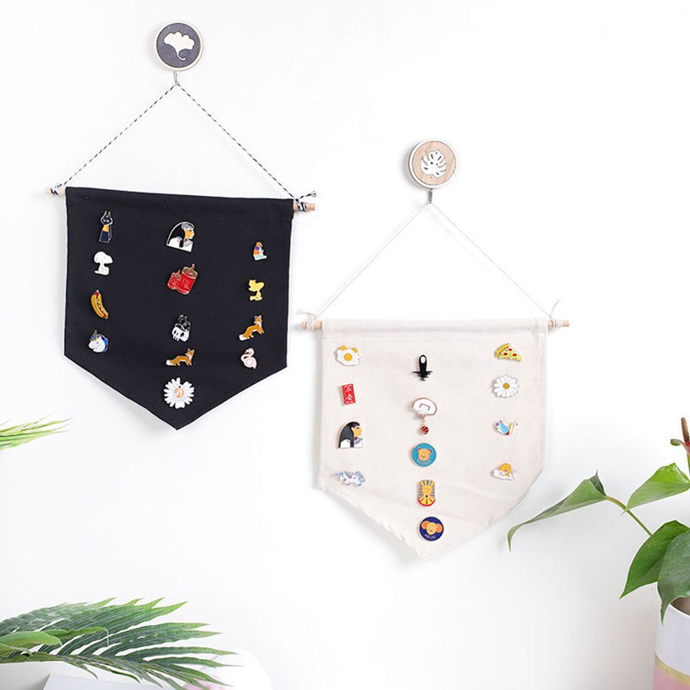3PCS Pin Wall Display Banners Blank Hanging Organizer for Badge Brooch view 5