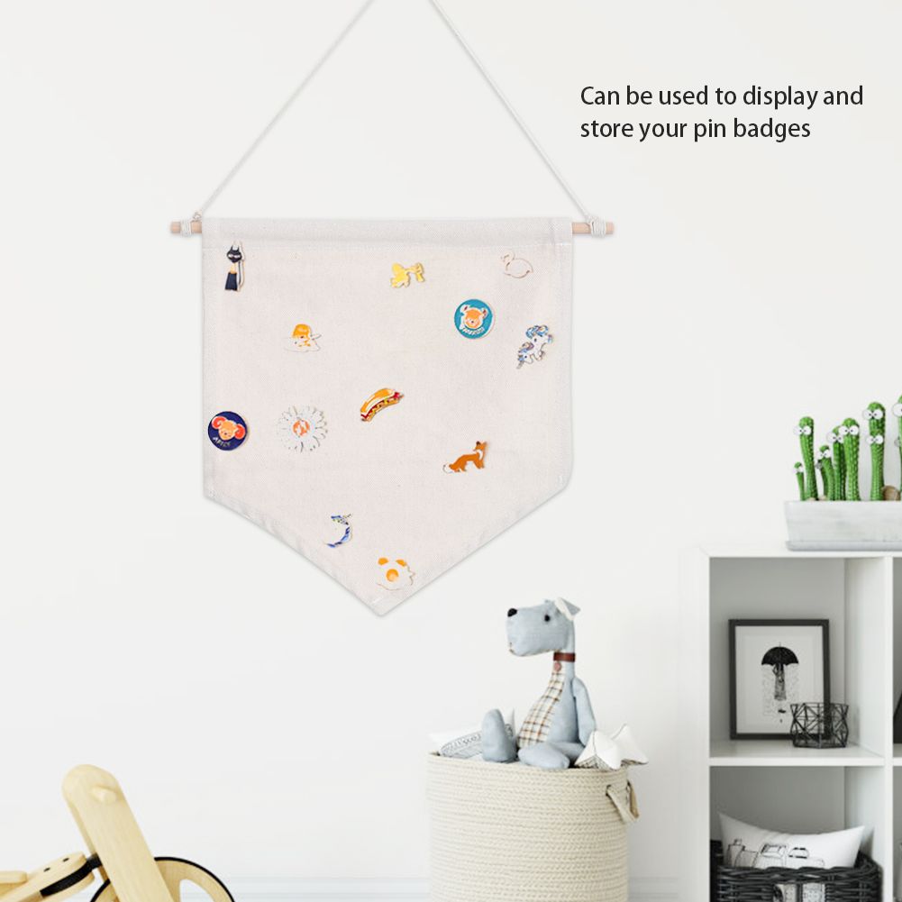 3PCS Pin Wall Display Banners Blank Hanging Organizer for Badge Brooch view 8