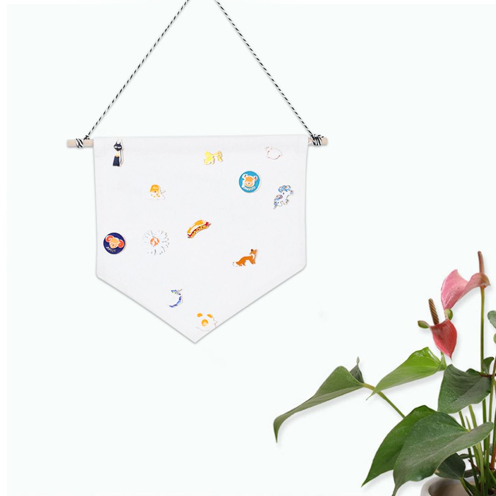3pcs Pin Wall Display Blank Banners Badge Lapel Brooch Display Pendant Home