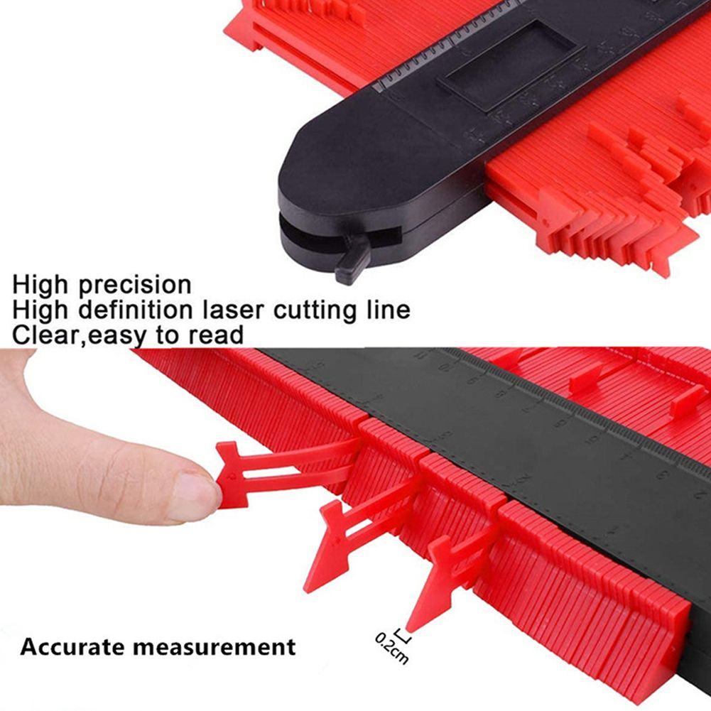 Multi Function 10in Widen Double Lock Irregular Contour Gauge Ruler view 10