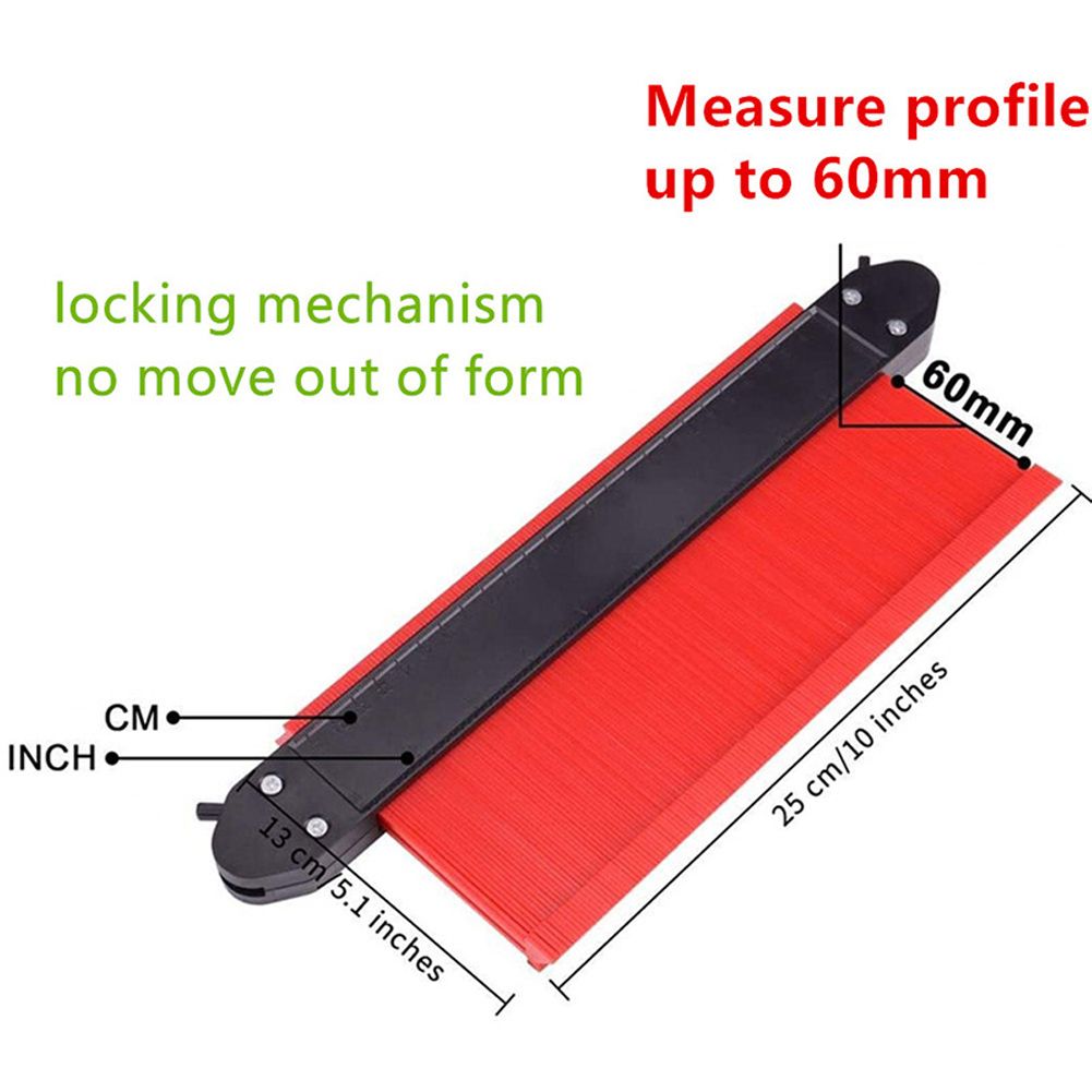 Multi Function 10in Widen Double Lock Irregular Contour Gauge Ruler view 12