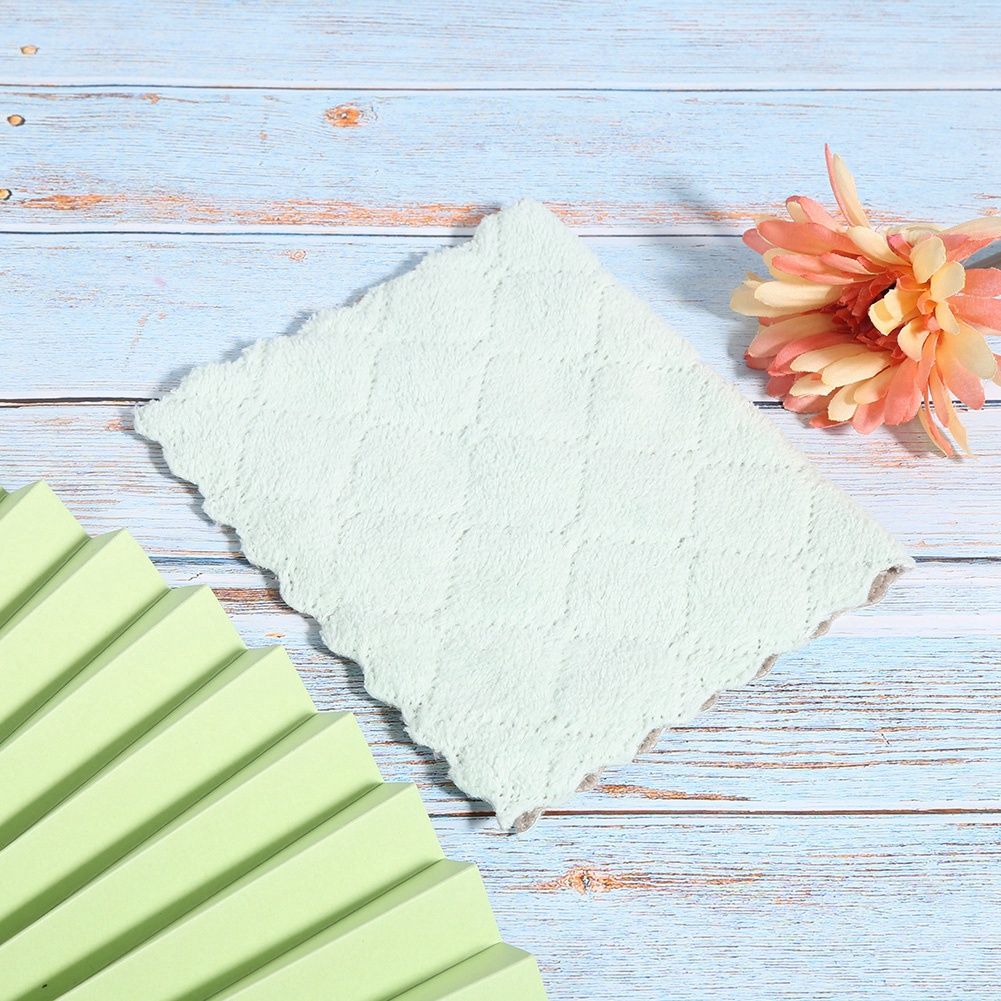8pcs Soft Double-Sided Cleaning Cloth Water Absorption Dish Towel Kitchen view 4