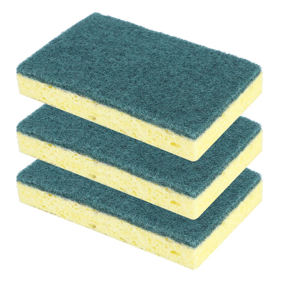 3Pcs Household Kitchen Dishwashing Cleaning Sponge Water Absorbent Pot Bowl view 2
