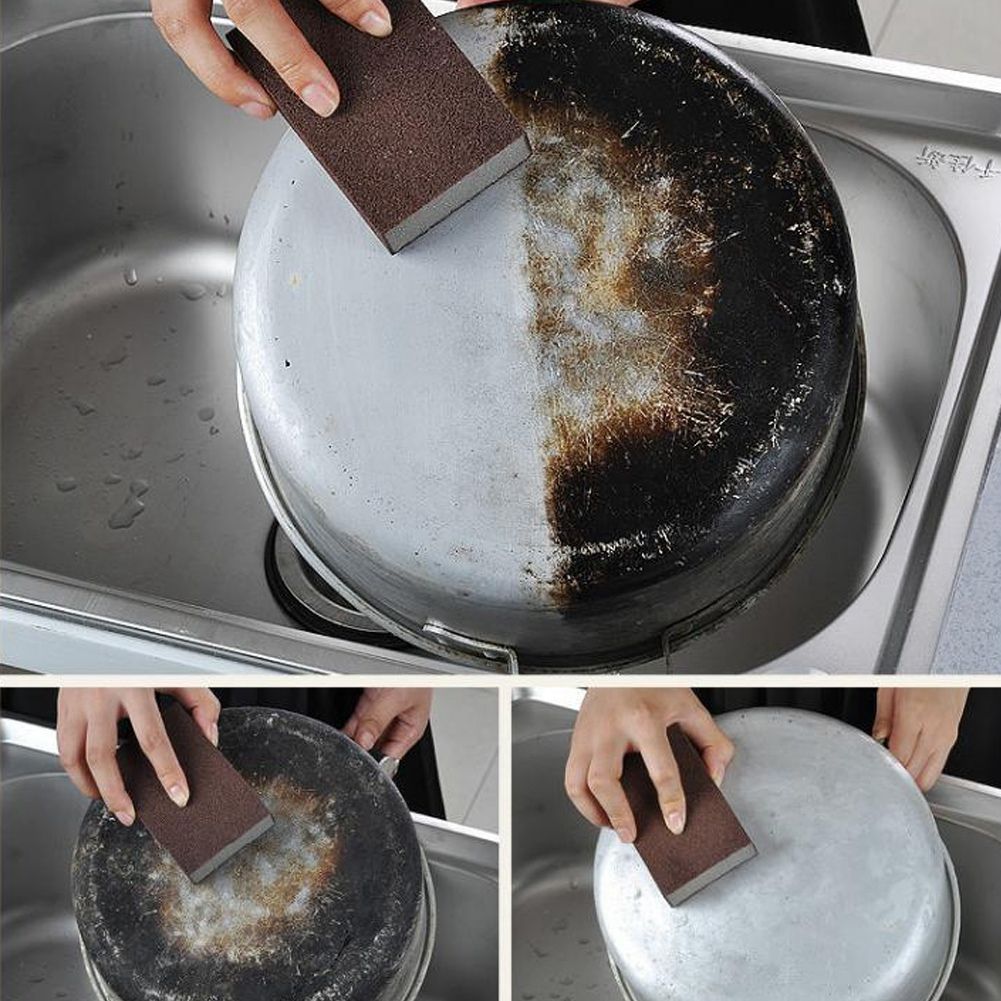 4Pcs Household Kitchen Cleaning Sponge Dish Pot Bowl Washing Cleaning Tool for view 9