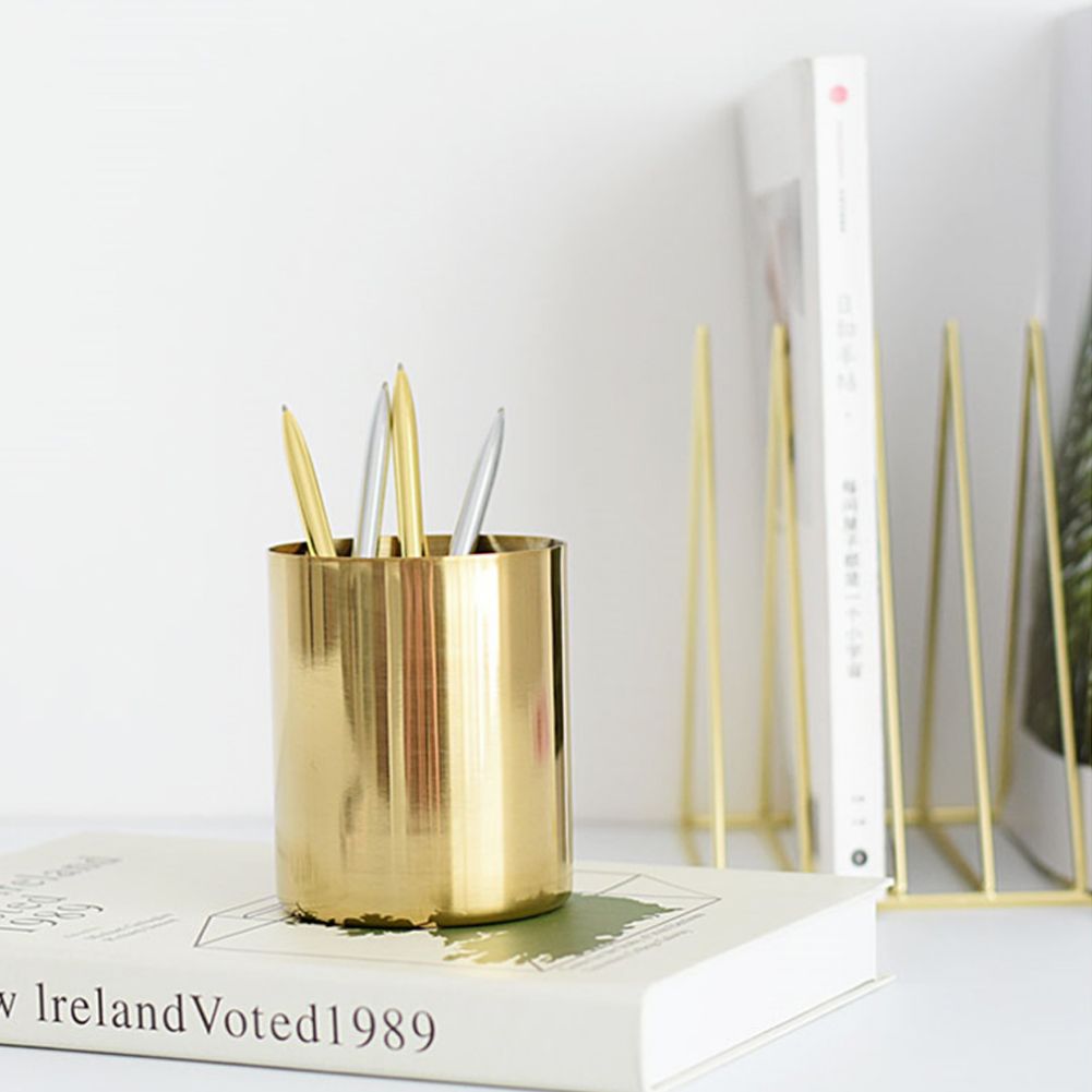 Gold Pen Holder for Desktop Multifunctional Pencil Storage Home Desk view 5