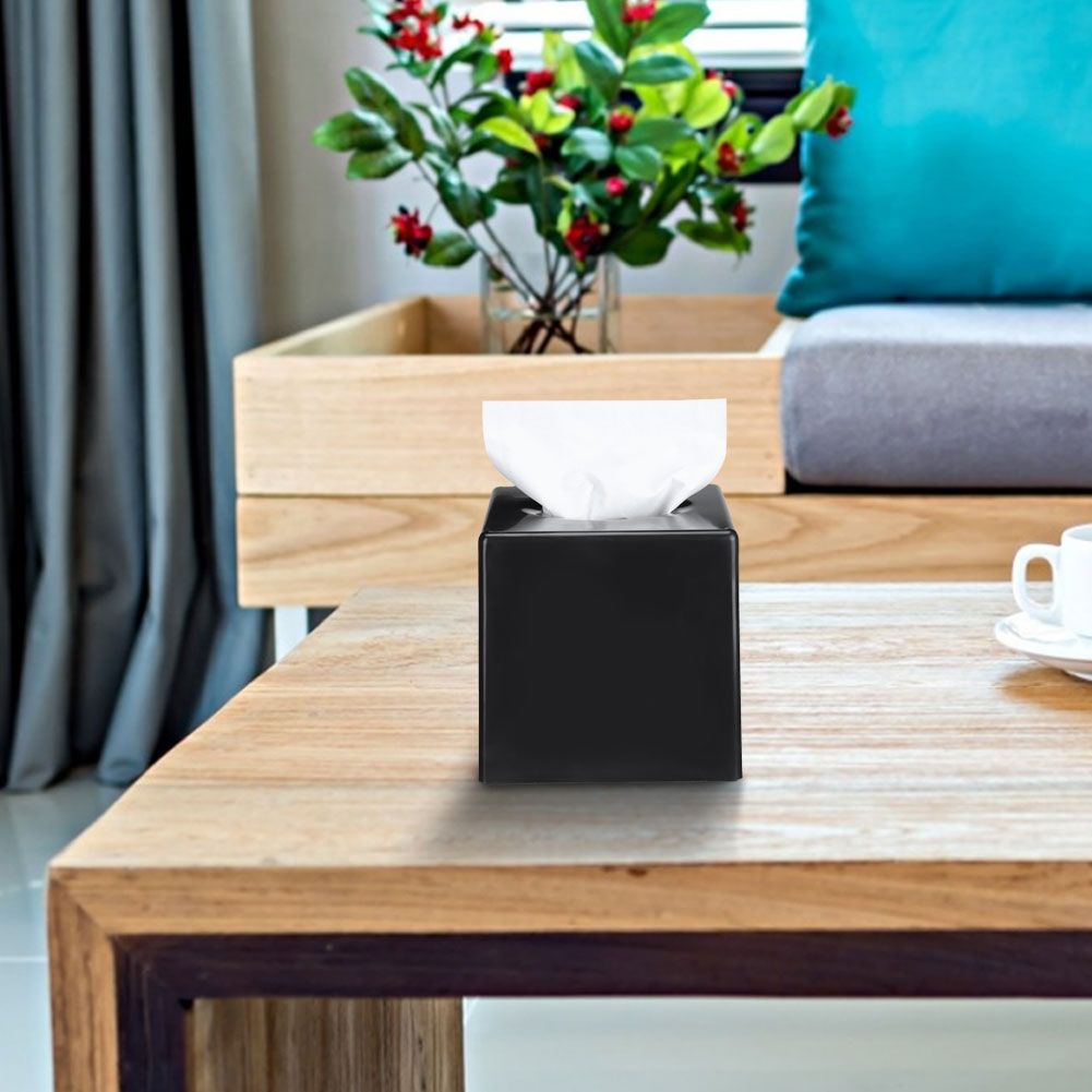 Plastic Multifunctional Square Tissue Storage Box for Living Room Bathroom Car view 6