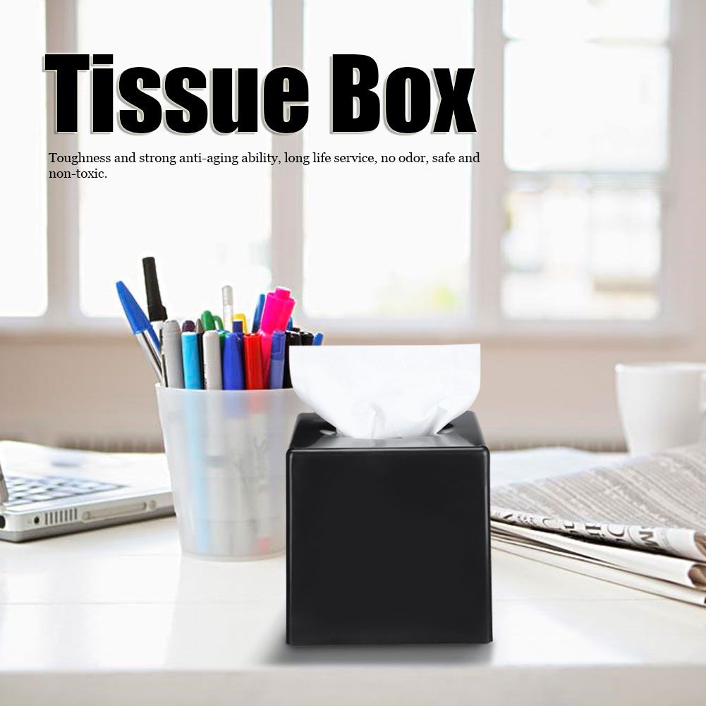 Plastic Multifunctional Square Tissue Storage Box for Living Room Bathroom Car view 7
