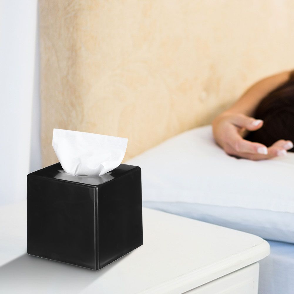 Plastic Multifunctional Square Tissue Storage Box for Living Room Bathroom Car view 8