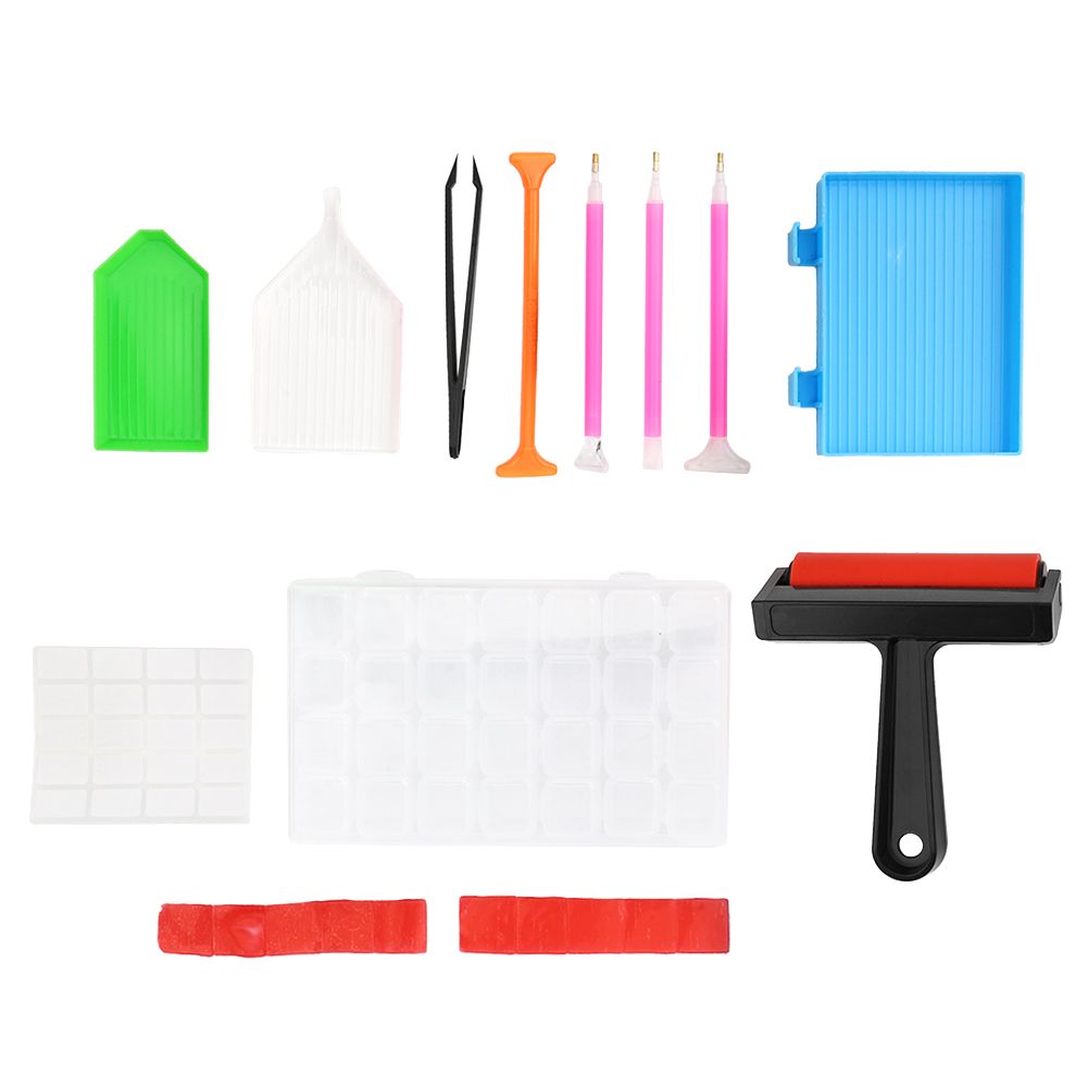 22Pcs Drill Painting Tool Kit DIY Accessories Set Roller Storage Box for Adult view 6
