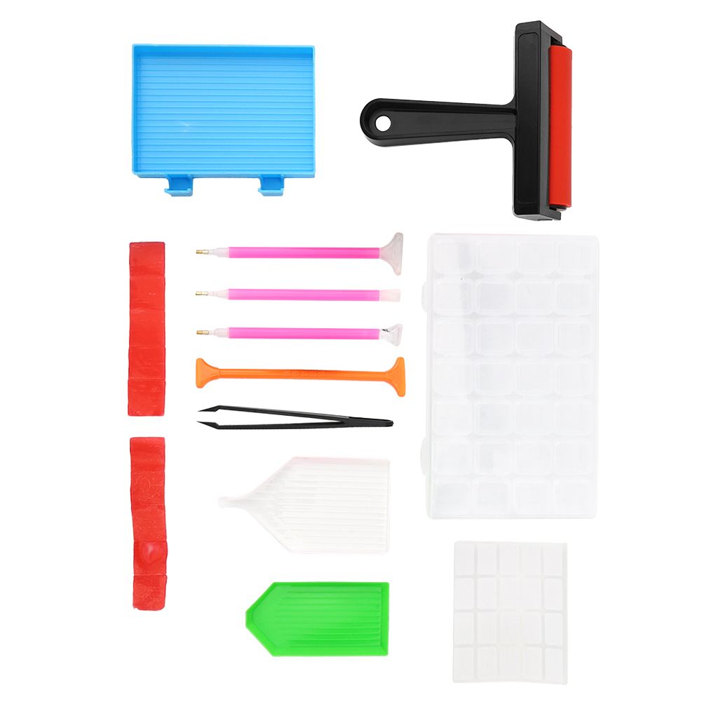 22Pcs Drill Painting Tool Kit DIY Accessories Set Roller Storage Box for Adult view 7