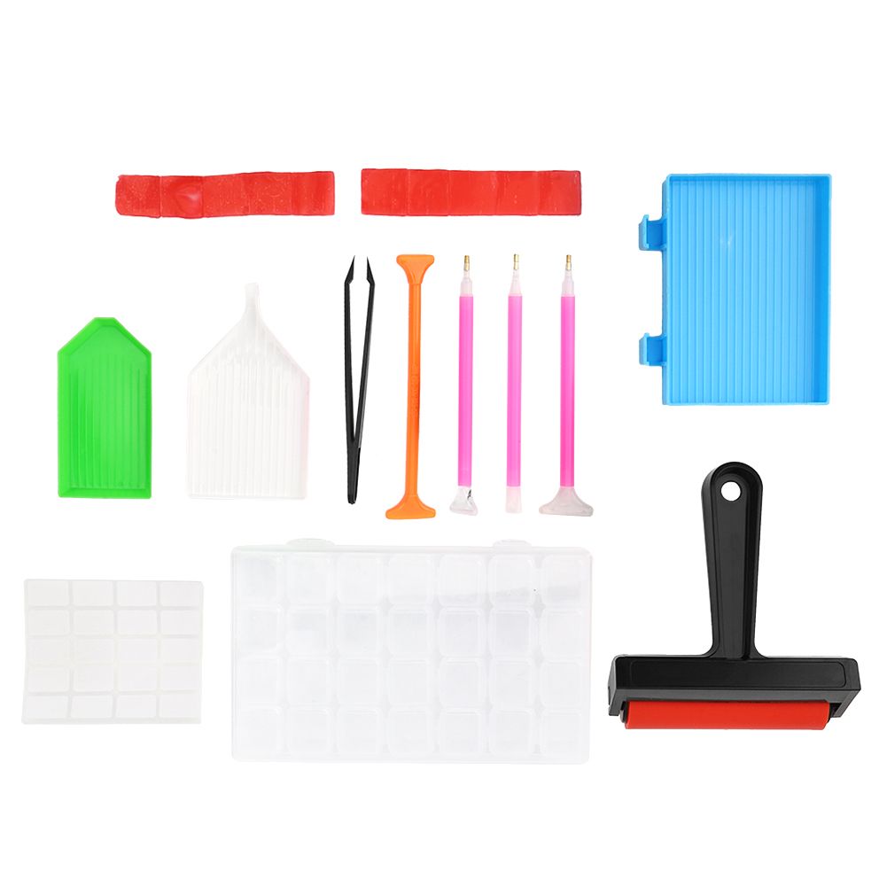 22Pcs Drill Painting Tool Kit DIY Accessories Set Roller Storage Box for Adult view 9