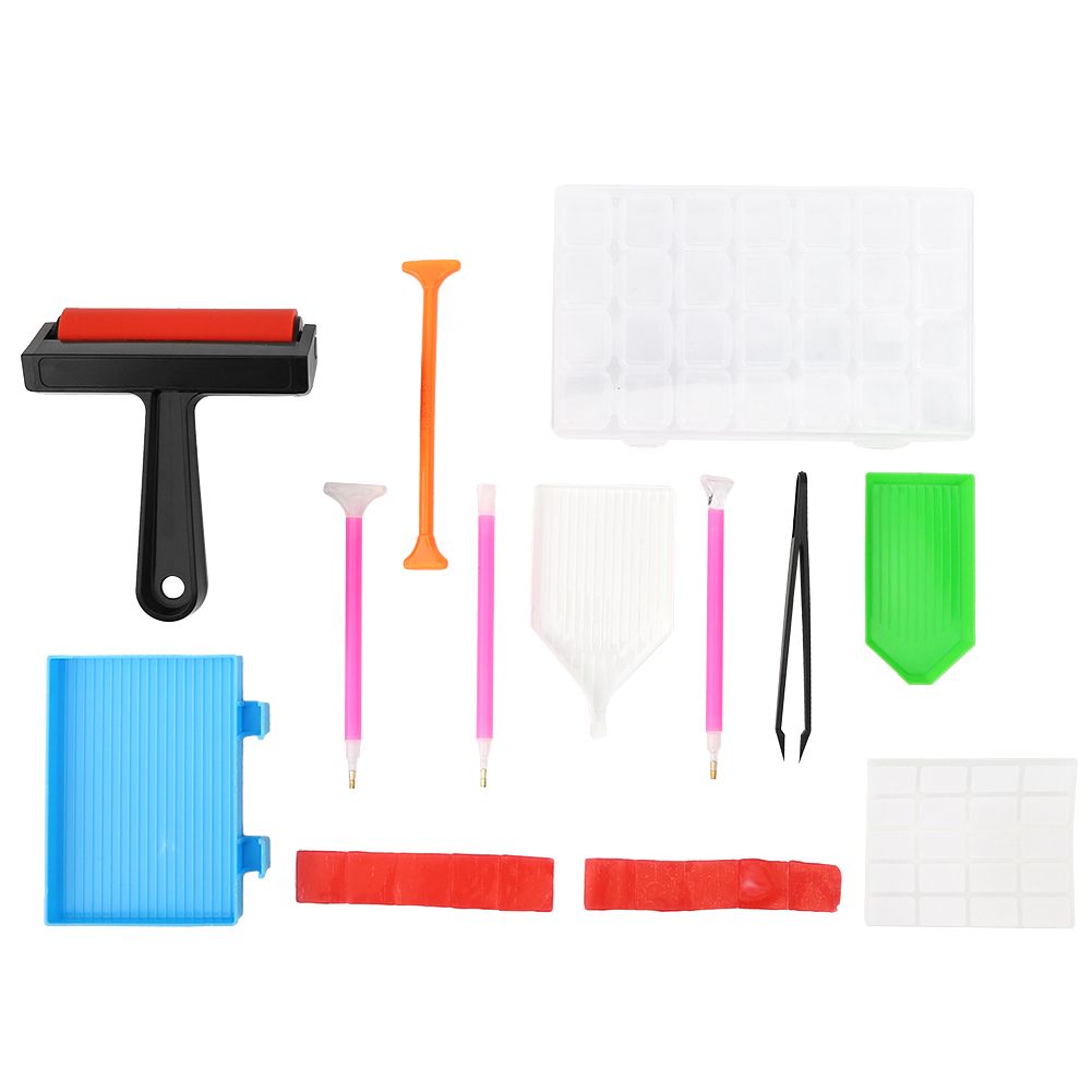 22Pcs Drill Painting Tool Kit DIY Accessories Set Roller Storage Box for Adult view 10