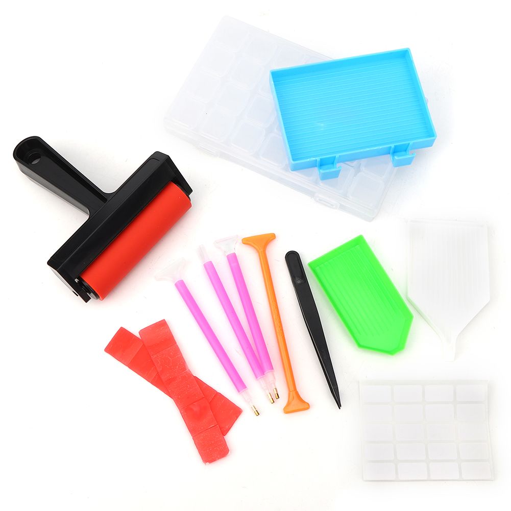 22Pcs Drill Painting Tool Kit DIY Accessories Set Roller Storage Box for Adult view 11