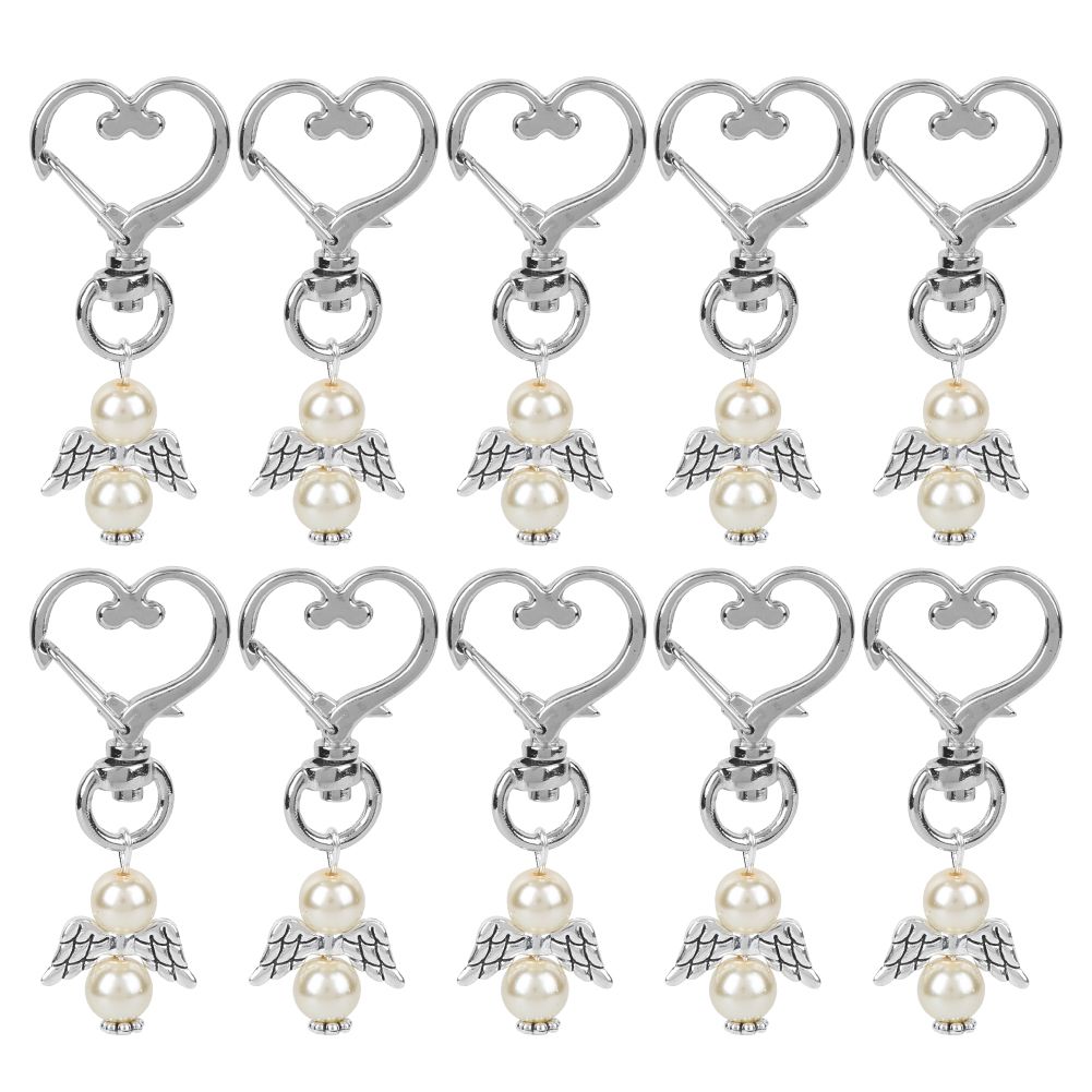 10pcs Keychain Key Ring HeartShaped Buckle Keyring Charm Pendant Gift Bag view 2