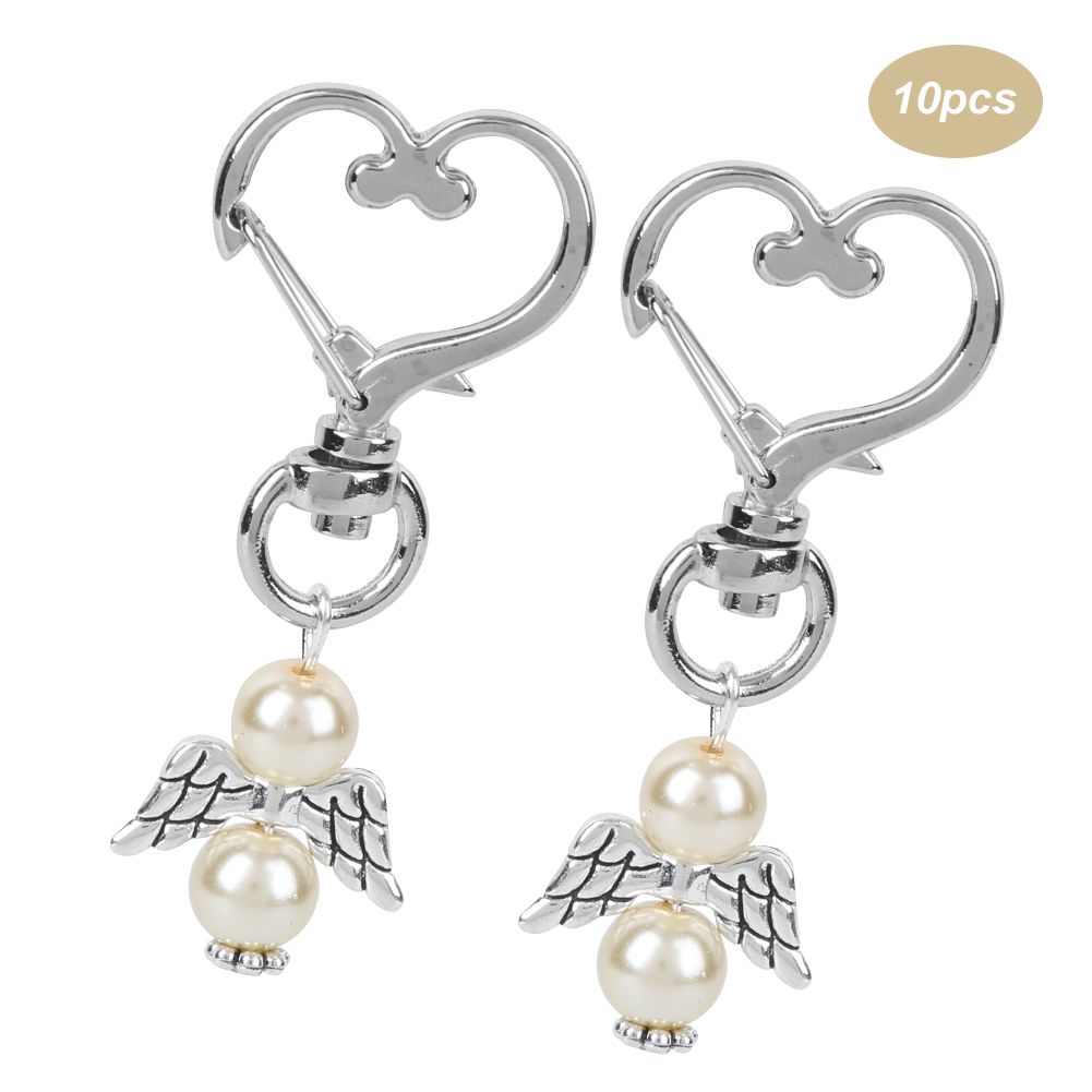 10pcs Keychain Key Ring HeartShaped Buckle Keyring Charm Pendant Gift Bag view 3