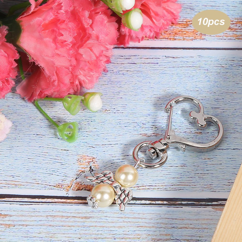 10pcs Keychain Key Ring HeartShaped Buckle Keyring Charm Pendant Gift Bag view 4
