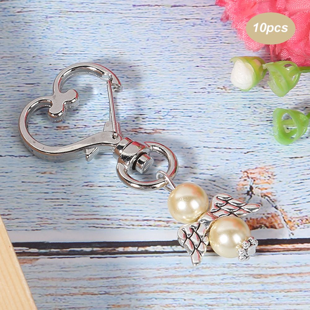 10pcs Keychain Key Ring HeartShaped Buckle Keyring Charm Pendant Gift Bag view 5
