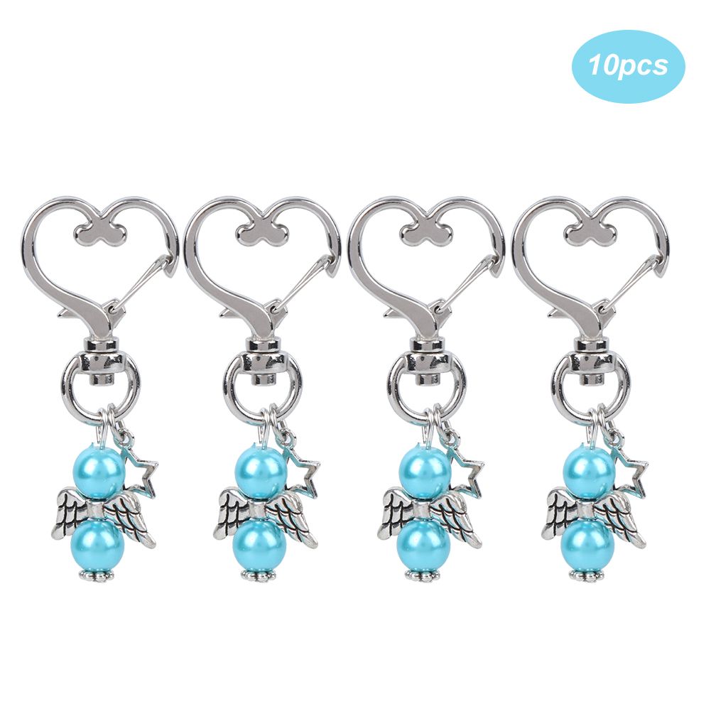 10pcs Keychain Key Ring HeartShaped Buckle Keyring Charm Pendant Gift Bag