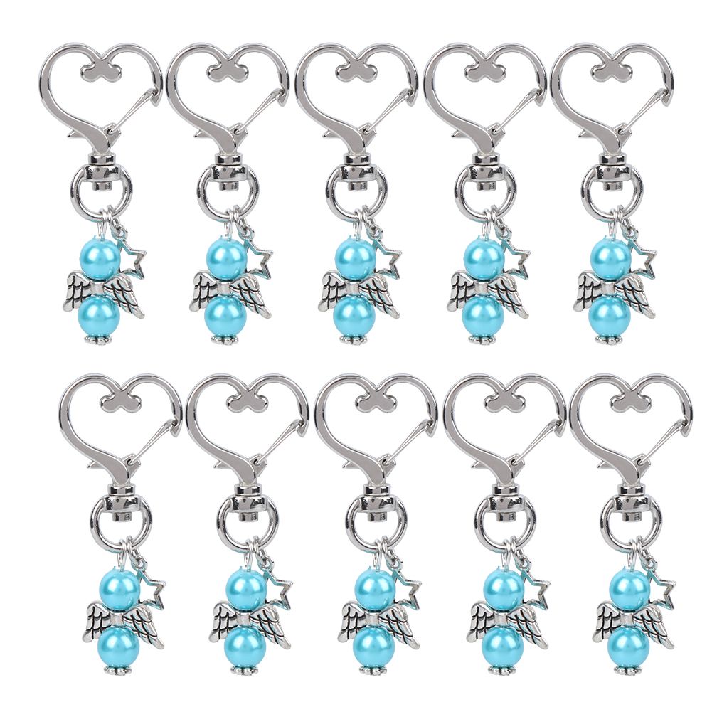 10pcs Keychain Key Ring HeartShaped Buckle Keyring Charm Pendant Gift Bag view 2