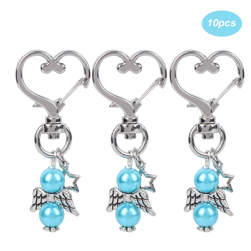 10pcs Keychain Key Ring HeartShaped Buckle Keyring Charm Pendant Gift Bag view 3