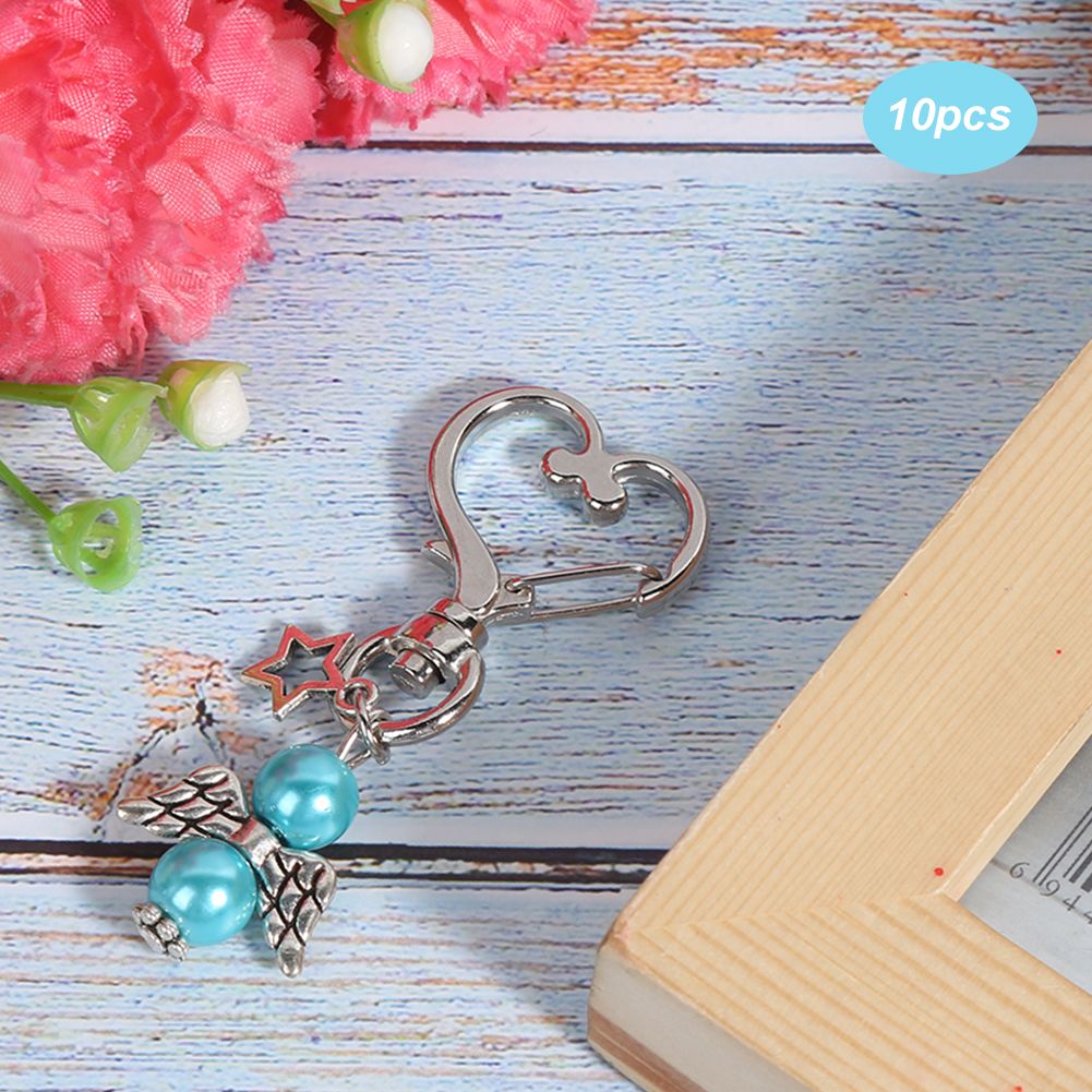 10pcs Keychain Key Ring HeartShaped Buckle Keyring Charm Pendant Gift Bag view 6