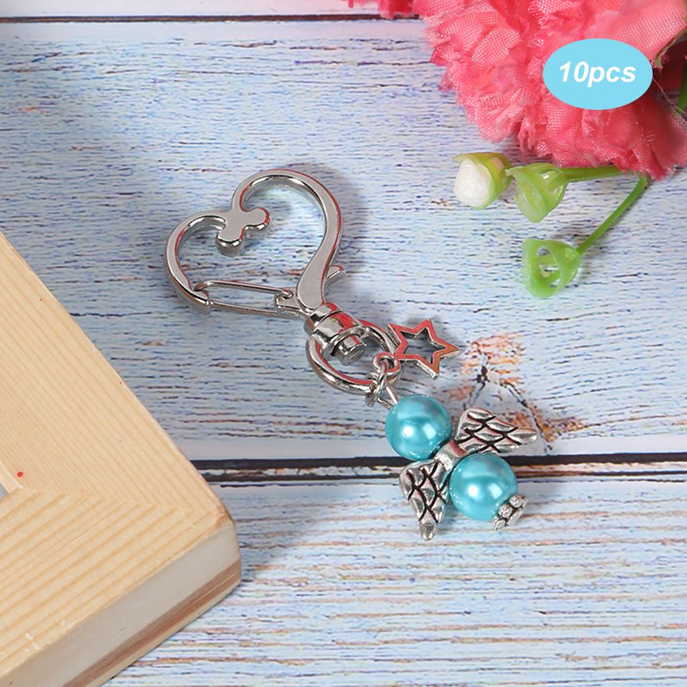 10pcs Keychain Key Ring HeartShaped Buckle Keyring Charm Pendant Gift Bag view 7