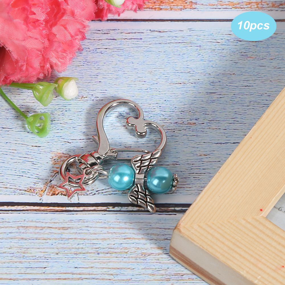 10pcs Keychain Key Ring HeartShaped Buckle Keyring Charm Pendant Gift Bag view 10