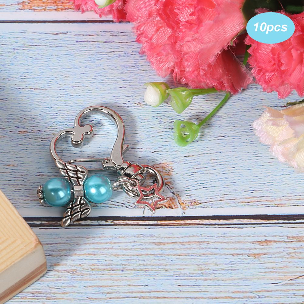 10pcs Keychain Key Ring HeartShaped Buckle Keyring Charm Pendant Gift Bag view 11