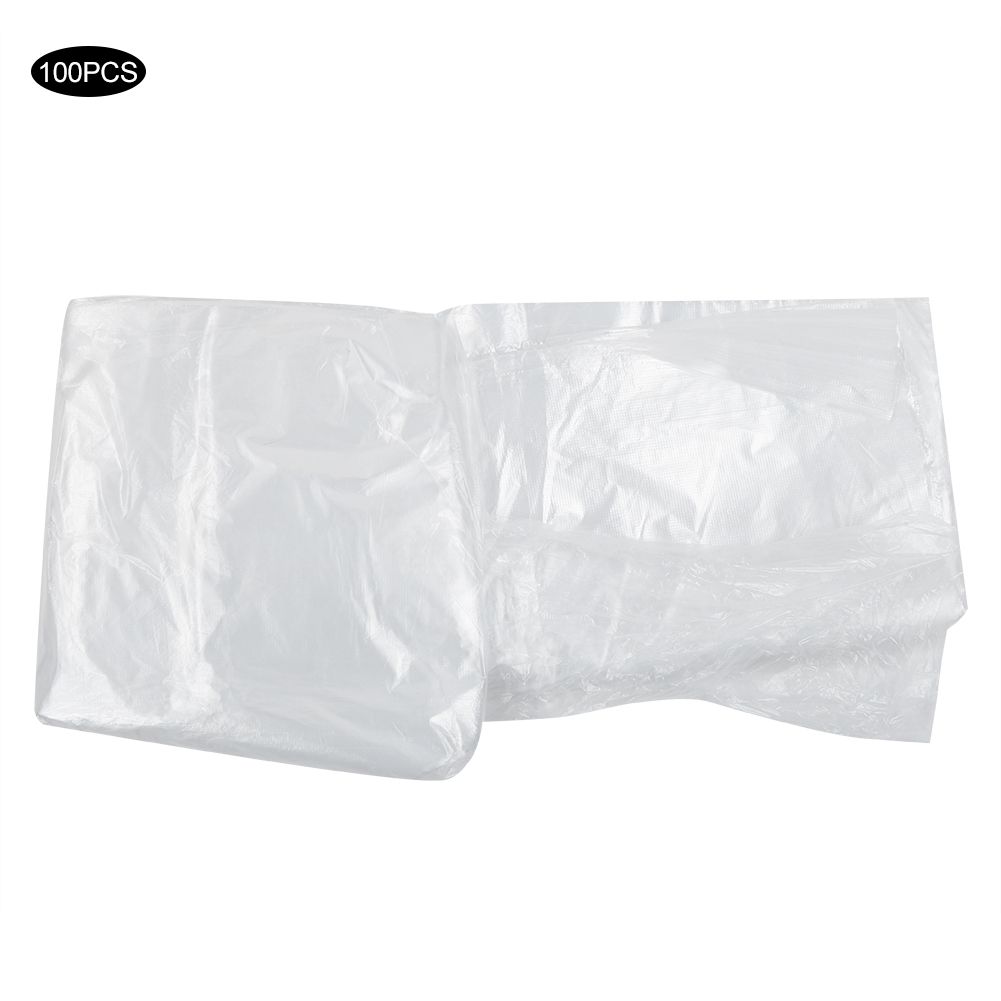 100pcs Disposable Salon Apron Cape Gown Waterproof Hair Cutting Cover for Home view 8