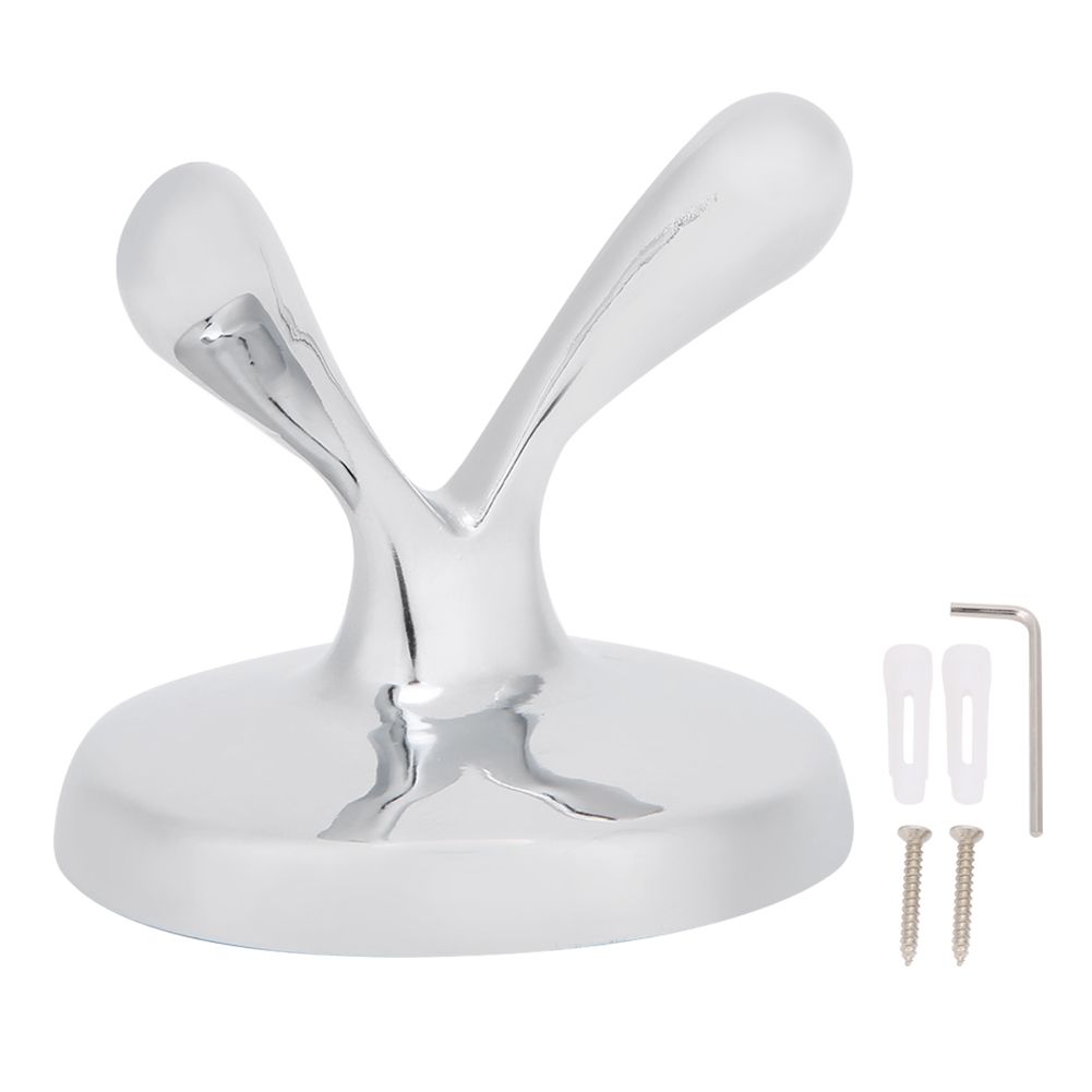 Wall Mounted Double Robe Hook Stainless Steel Coat Towel Hanger Holder for view 2