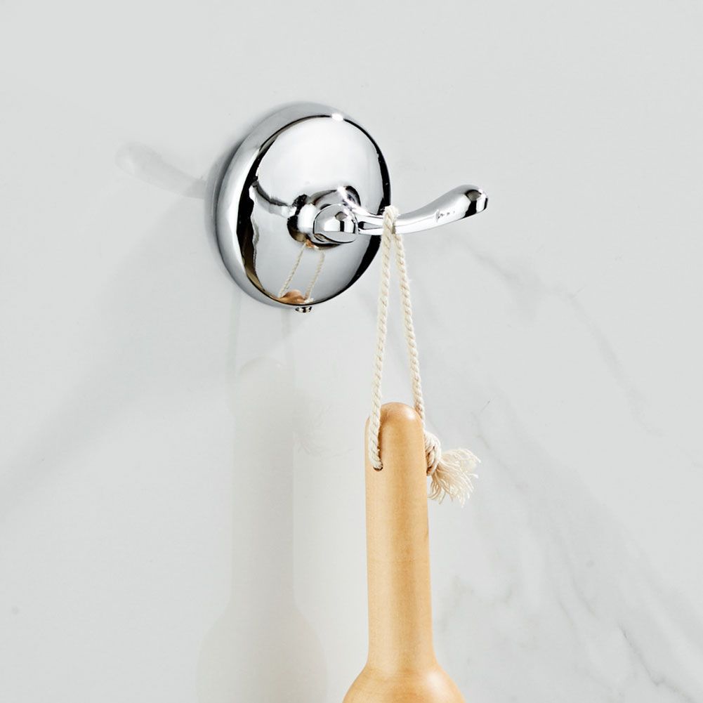Wall Mounted Double Robe Hook Stainless Steel Coat Towel Hanger Holder for view 9