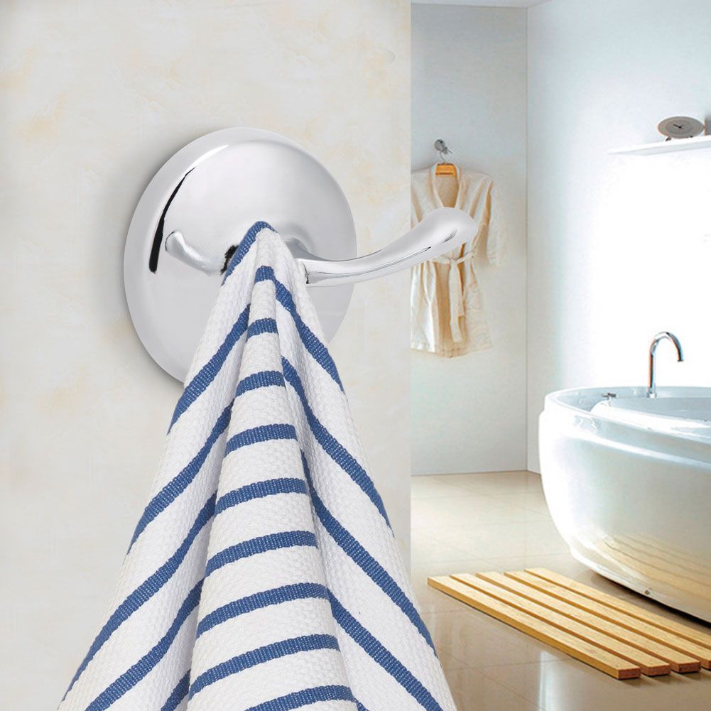 Wall Mounted Double Robe Hook Stainless Steel Coat Towel Hanger Holder for view 10