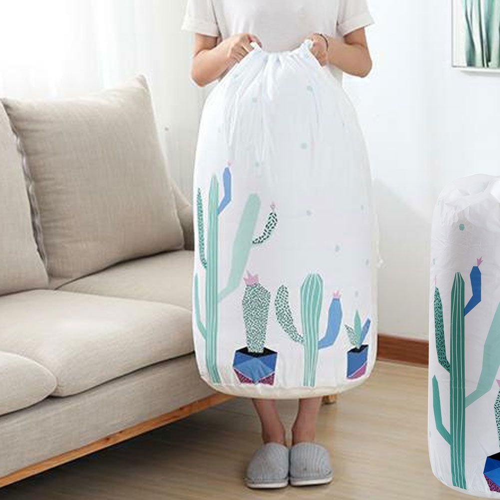 Cylindrical Large Clothes Pillow Blanket Quilt Storage Bags Reusable view 12