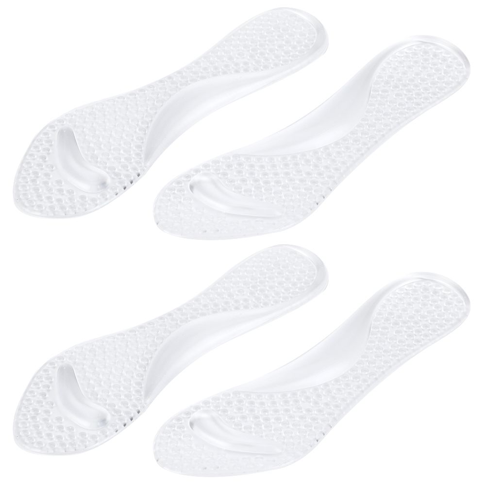 2 Pairs Shoe Pad Transparent Silicone 3/4 Shakeproof Massaging Foot Pad for view 8