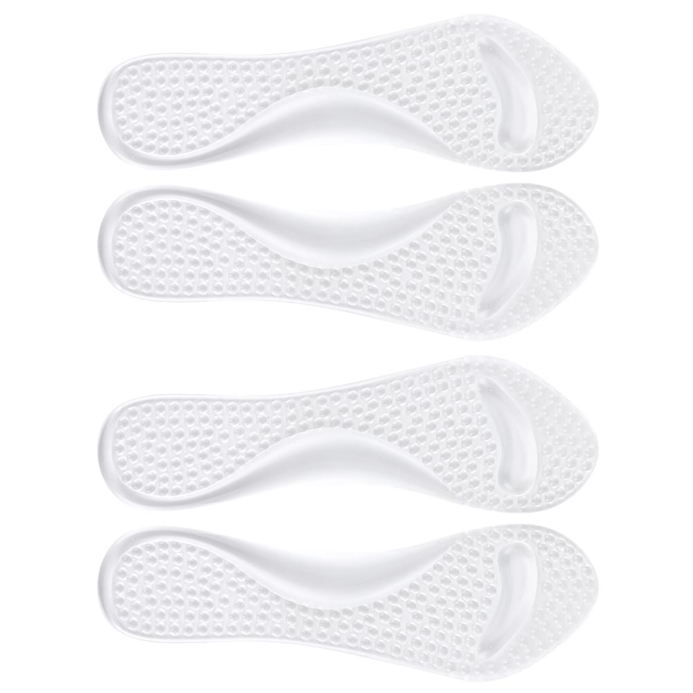 2 Pairs Shoe Pad Transparent Silicone 3/4 Shakeproof Massaging Foot Pad for view 9