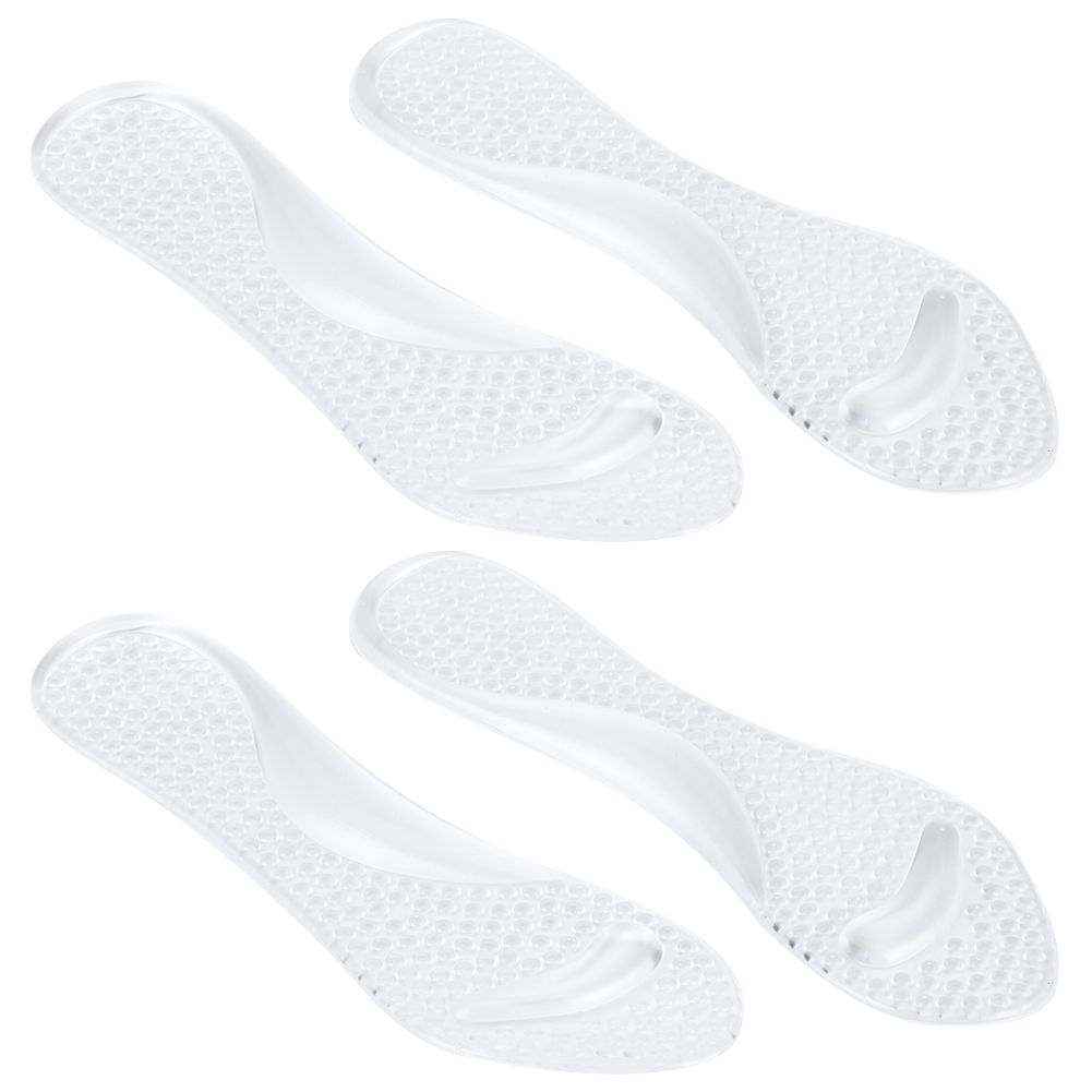 2 Pairs Shoe Pad Transparent Silicone 3/4 Shakeproof Massaging Foot Pad for view 10
