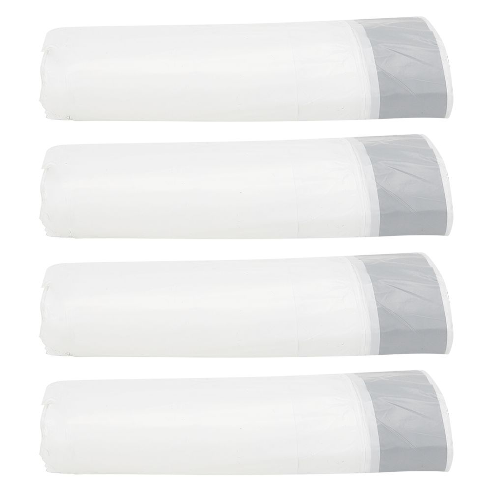 4 Rolls White Thicken Drawstring Garbage Trash Bag for Kitchen Bedroom view 9