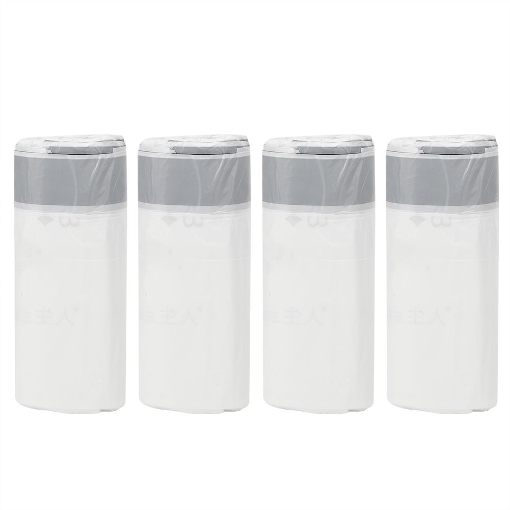 4 Rolls White Thicken Drawstring Garbage Trash Bag for Kitchen Bedroom view 10