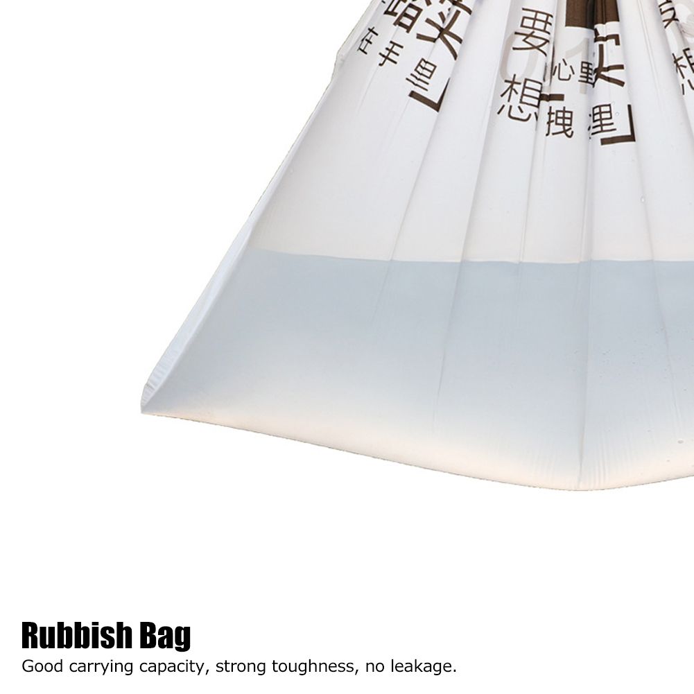 4 Rolls White Thicken Drawstring Garbage Trash Bag for Kitchen Bedroom view 12