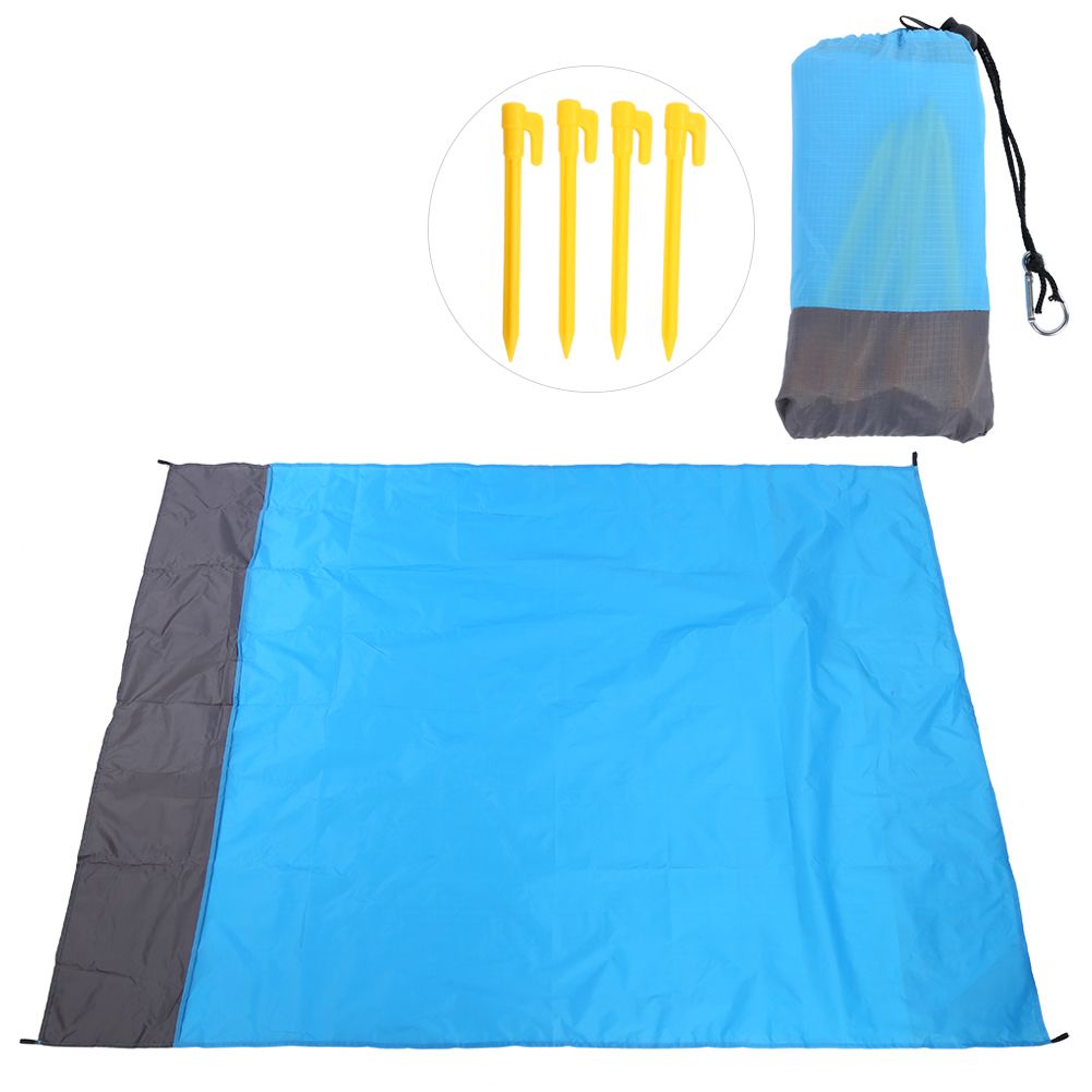 1.4x2m Blue Camping Mattress Waterproof Beach Blanket Portable Outdoor Picnic view 2