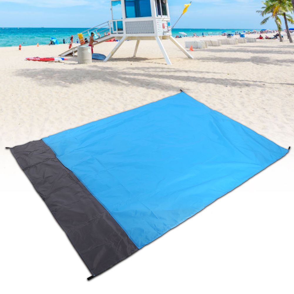 1.4x2m Blue Camping Mattress Waterproof Beach Blanket Portable Outdoor Picnic view 3