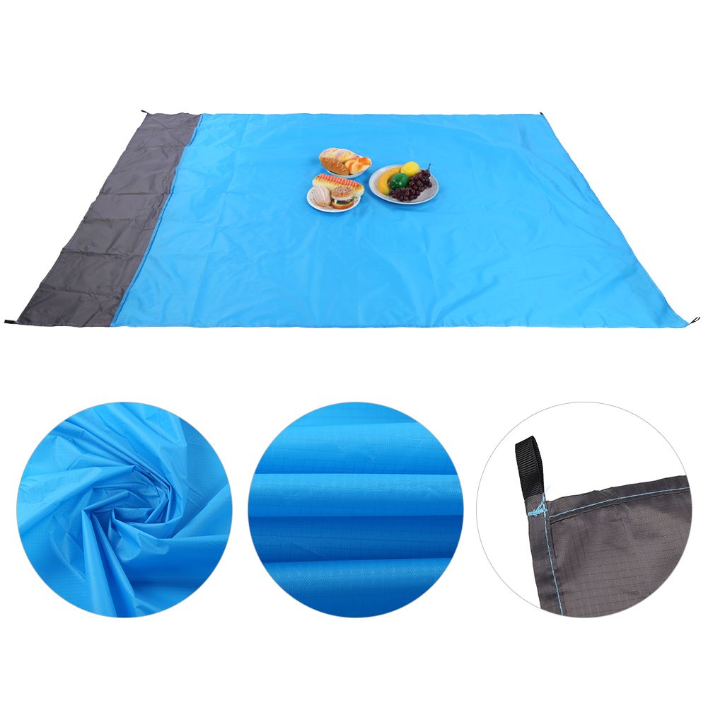 1.4x2m Blue Camping Mattress Waterproof Beach Blanket Portable Outdoor Picnic view 9