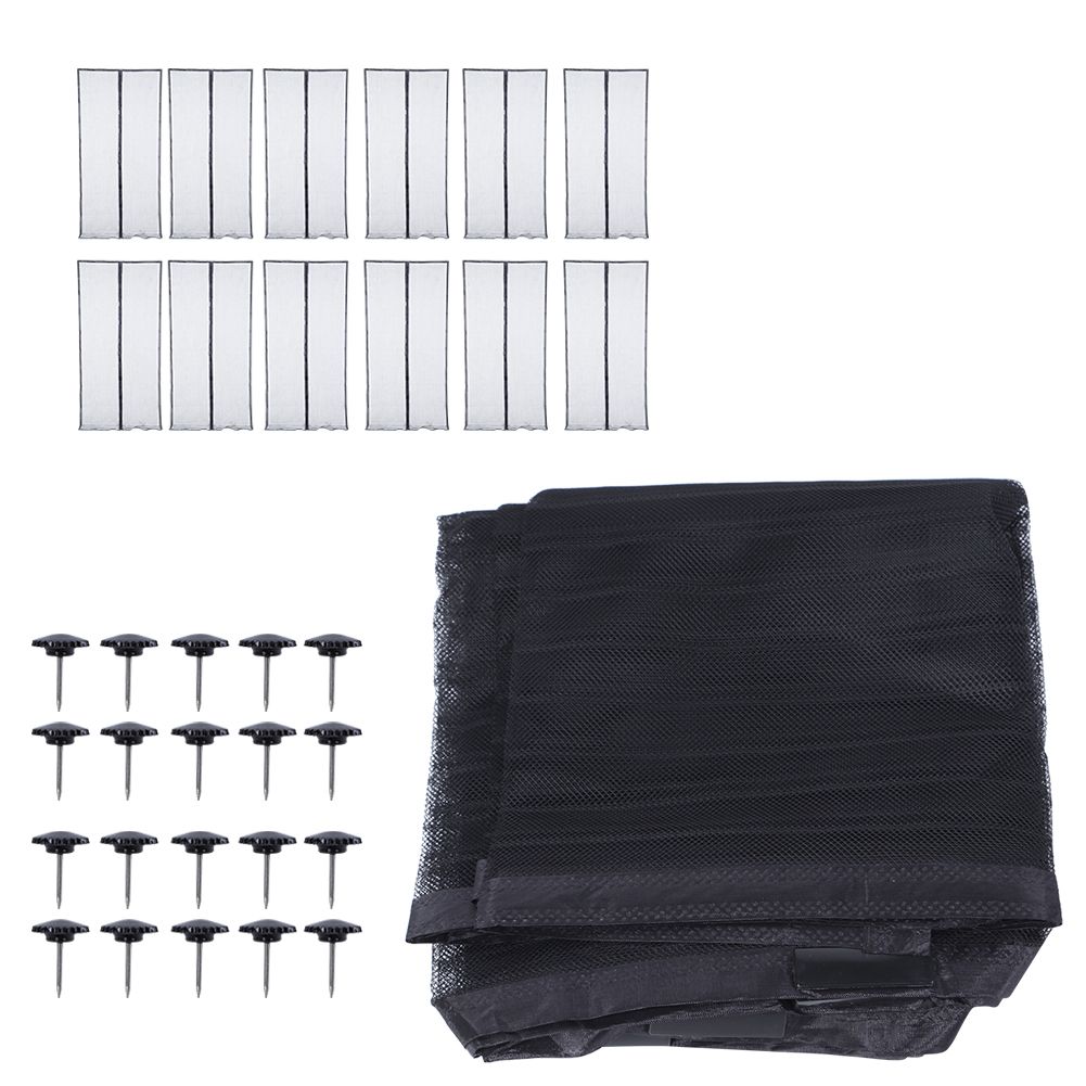 120x210cm Magnetic Polyester Black Insect Proof Door Curtain Single Anti view 4