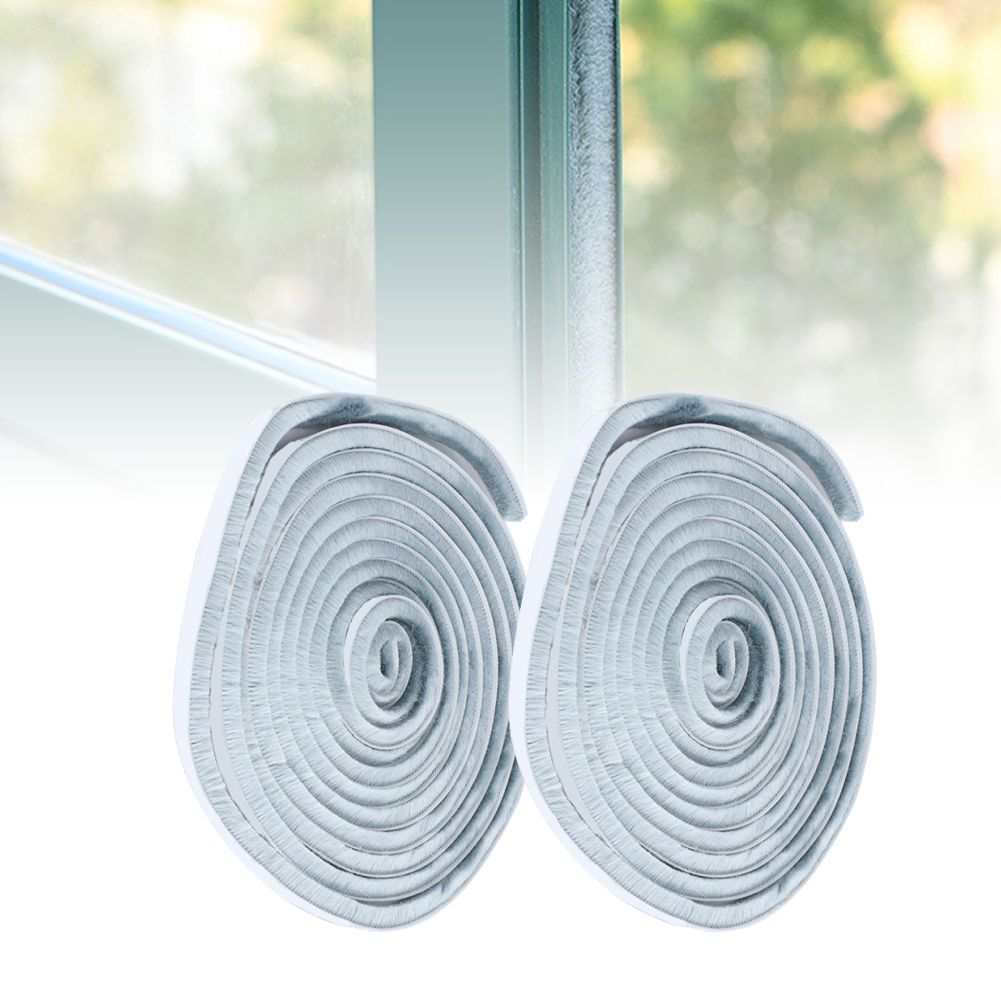 2Pcs 9x9mm Dustproof Windproof SelfAdhesive Brush Sealing Strip for Door view 9