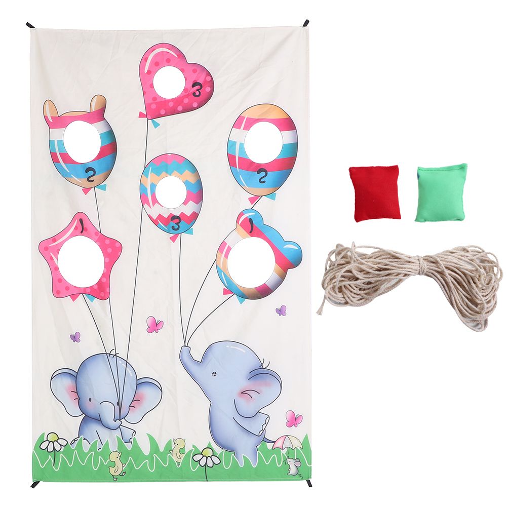 Indoor Throwing Game Set Children Sandbag Door Curtain for Children Family view 2
