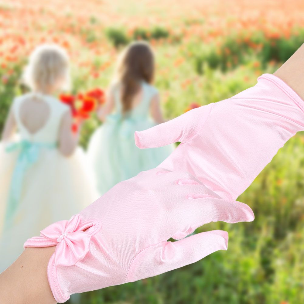 Cute Girls Princess Dress Up Gloves Mittens Cosplay Party Costumes Accessories view 7